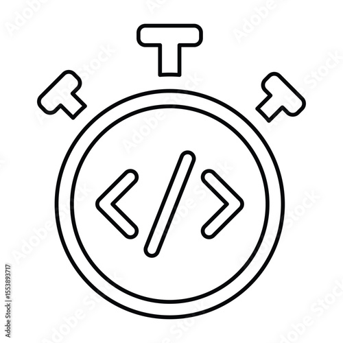 Coding Hourclock Timer Icon