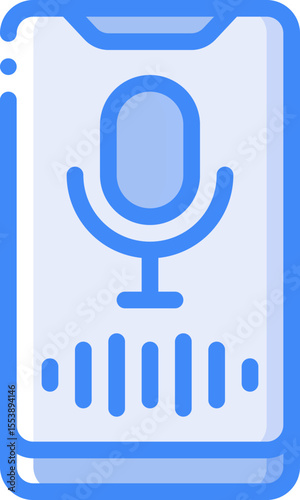 voice assistant illustration on a white background        