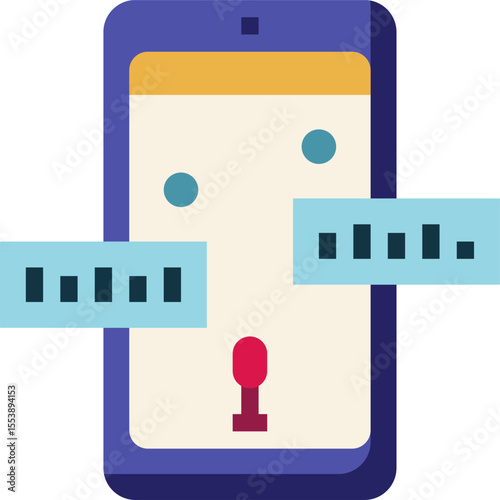 voice chat illustration on a white background        