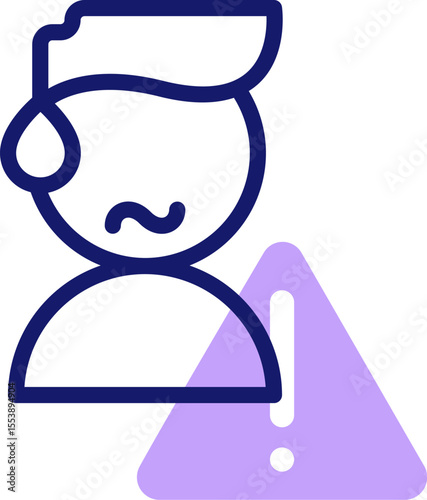 worry illustration on a white background        