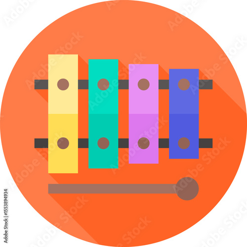 xylophone illustration on a white background        