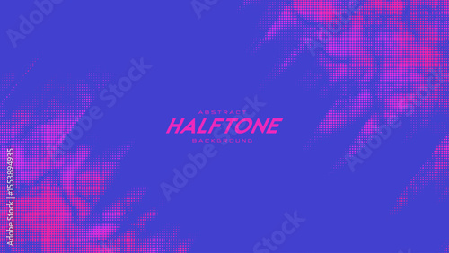 Abstract vector torn monochrome halftone background. Scrathed dotted texture element. Diagonal composition