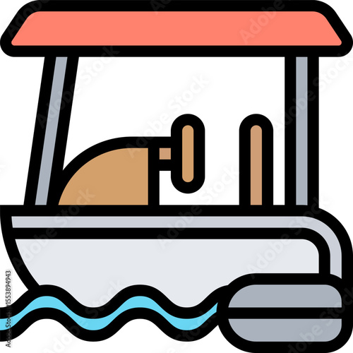 yacht illustration on a white background        