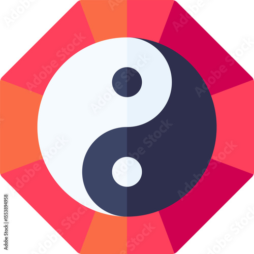 ying yang illustration on a white background       