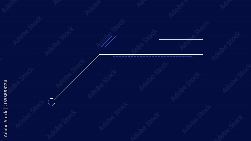 Infographic element - animated callout with slanted side line