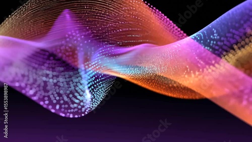Abstract Colorful Wave Pattern Art