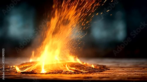 Erupting Sparks of Molten Material