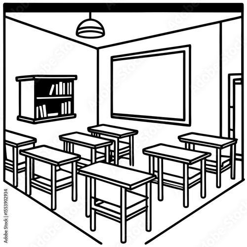 Contemporary School Interior Vector