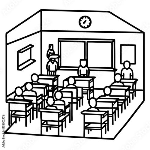 Contemporary School Interior Vector