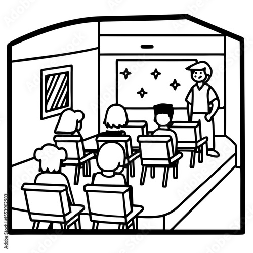 Contemporary School Interior Vector