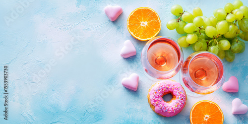 Refreshing Summer Treats with Drinks, Fruits, and Sweet Desserts