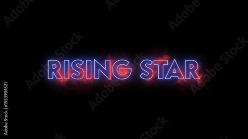 Rising star text animation .templates for poster, cover, banner, social media