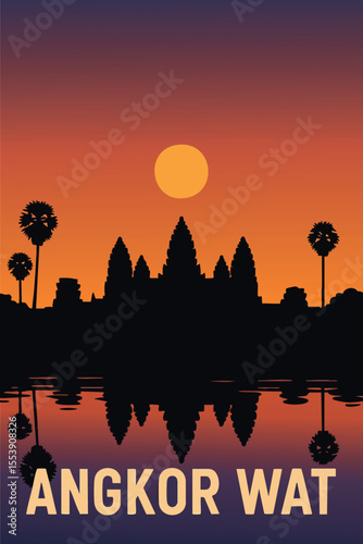 Angkor Wat at Sunset with Majestic Views.eps