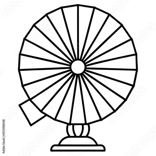 Minimal Table Fan Vector Illustration