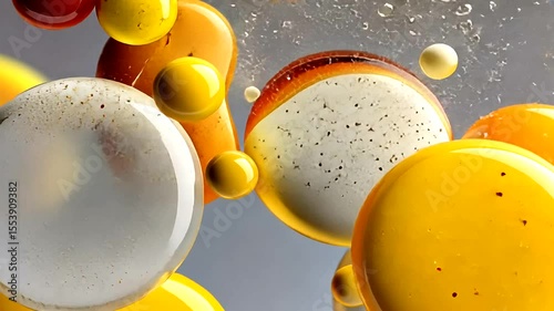 Colorful Abstract Droplets Splashing