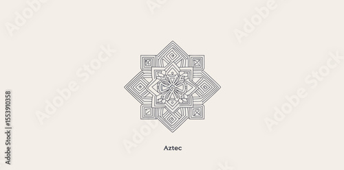 Tribal Aztec modern designs that combine ethnic symbols and shapes, ideal for creating unique logos or tattoos