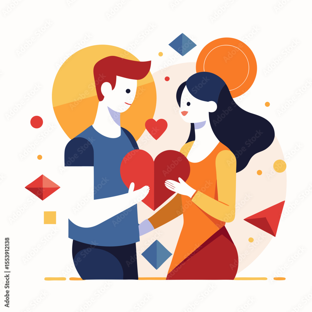Obraz premium couple with heart