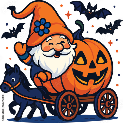 "Spooky Pumpkin Skull Illustration – Halloween Jack O’Lantern Art"

