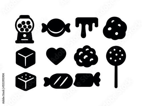 Emoji, robot, mood solid icon set. expressive characters collection in solid style
