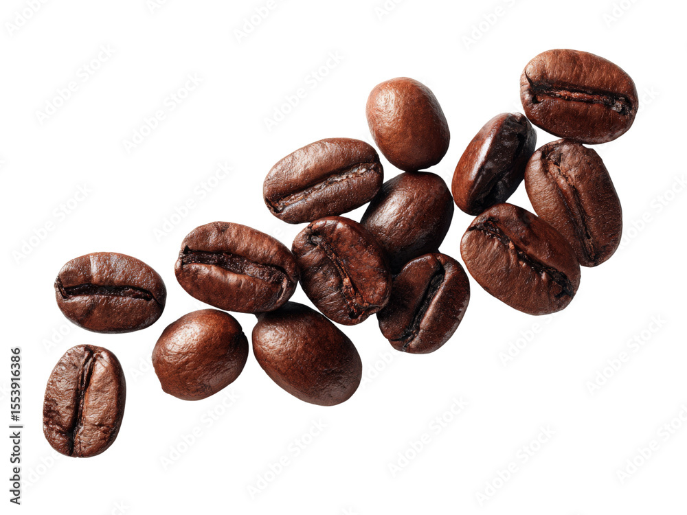 Fototapeta premium Coffee beans on white background