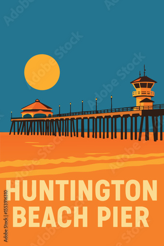 Huntington Beach Pier on a Sunny Afternoon.eps