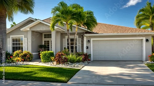 Modern Suburban House with Garden