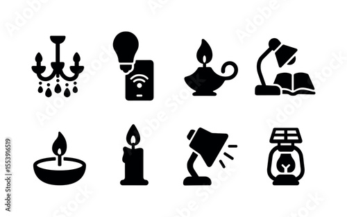 Food and cooking solid icon set. meat, chef, grill icons solid collection.