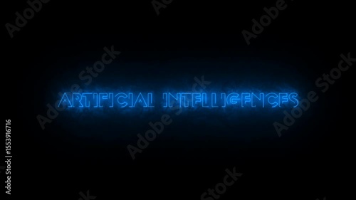  artificial intelligence text animation .templates for poster, cover, banner, social media
