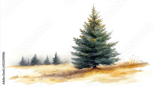 christmas tree on white background