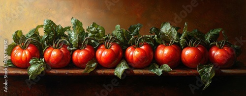 Still Life with Tomatoes A Vibrant Oil Painting