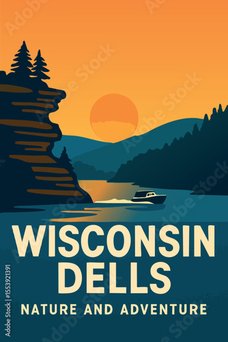 Wallpaper Mural Scenic Views and Outdoor Adventures in Wisconsin Dells.eps Torontodigital.ca