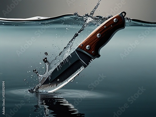 knife in water