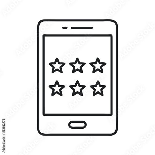 Mobile Screen Shows Five-Star Driver Rating at a Busy Location