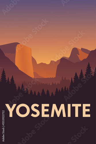 Scenic Yosemite Valley and Majestic Granite Peaks