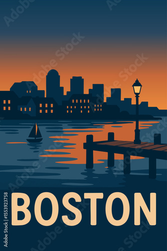 Seaside Views of Long Wharf in Boston