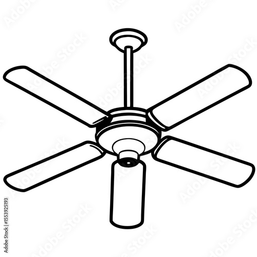 Modern Ceiling Fan Silhouette Design