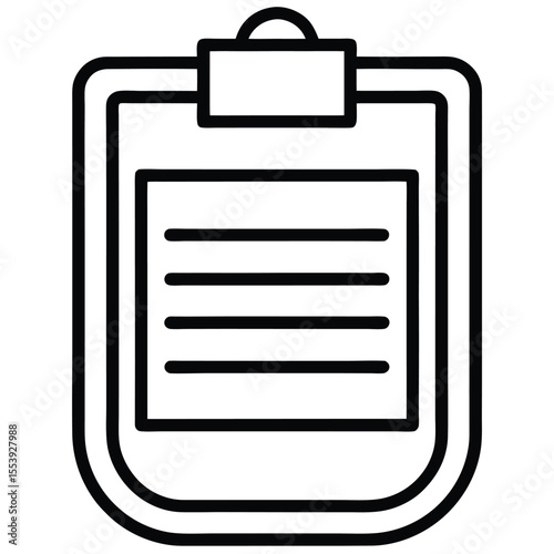 Simple line art icon for support request forms in black and white