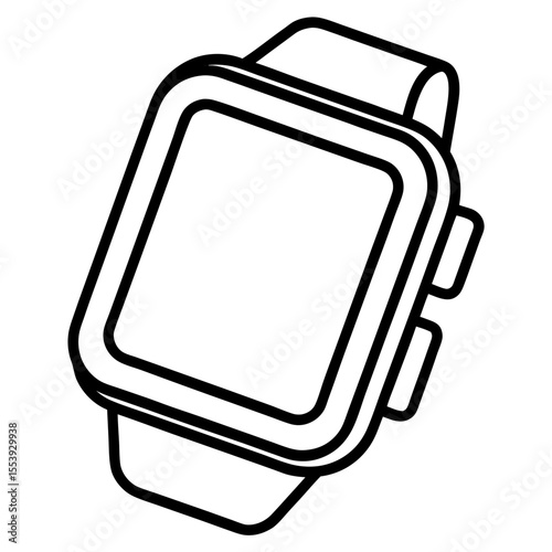 Minimal Smartwatch Vector Icon