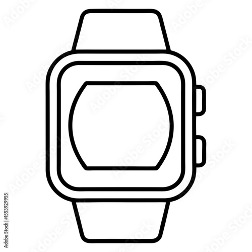 Minimal Smartwatch Vector Icon