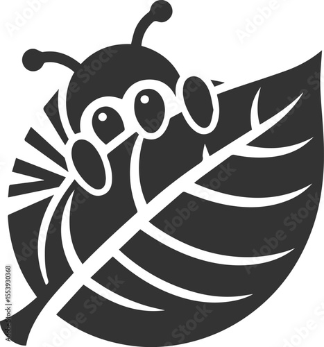Small insect bee sitting silhouette vector illustration black