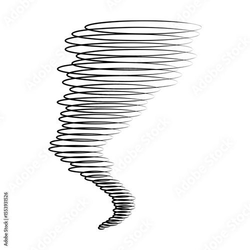 tornado symbol, whirlwind icon, hurricane cartoon vector illustration
