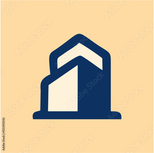 Digital Bar Graph Logo – Minimal Business Growth Symbol, Abstract vector logo representing analytics and upward success for finance, SaaS, and startup branding.