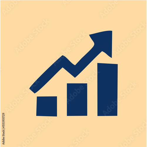 Digital Bar Graph Logo – Minimal Business Growth Symbol, Abstract vector logo representing analytics and upward success for finance, SaaS, and startup branding.