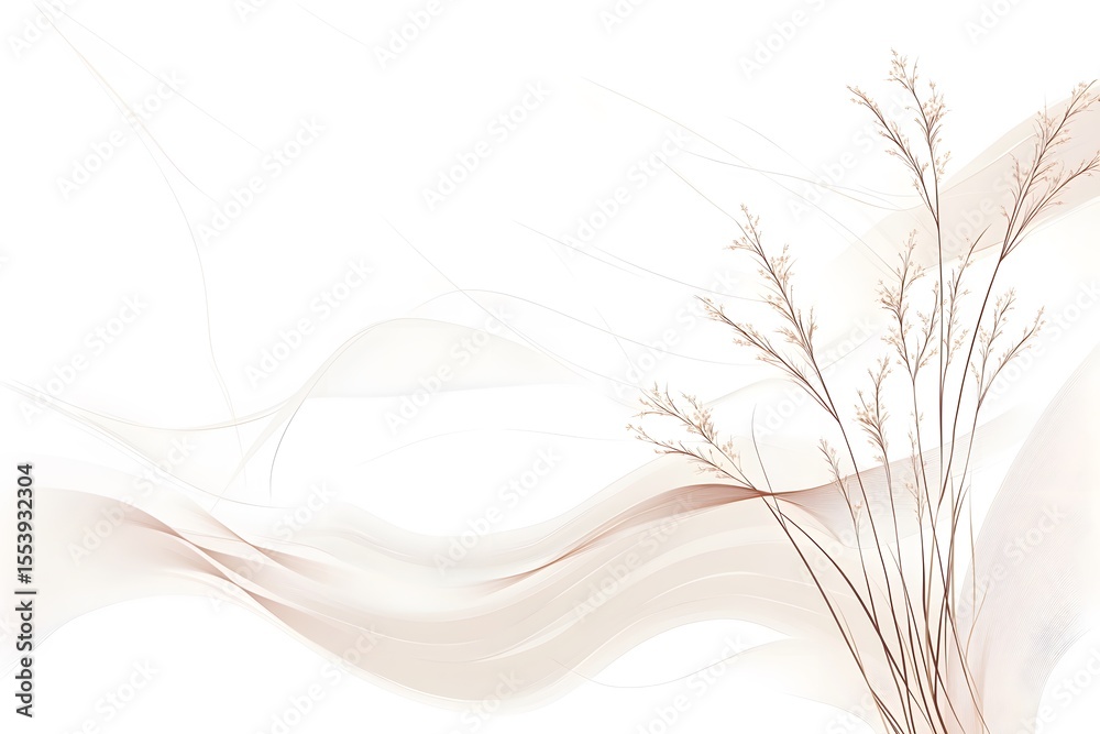 Obraz premium Background of flowers and waves.