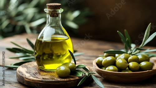 olive oil and olives