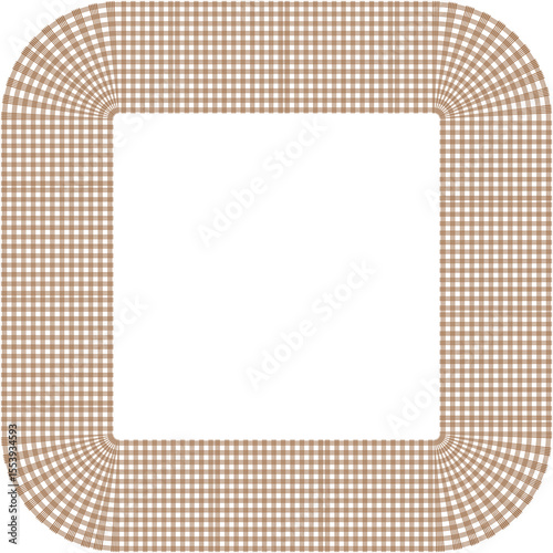 Square frame element. Rounded corner border. Geometric enclosure shape. Vector modern outline.