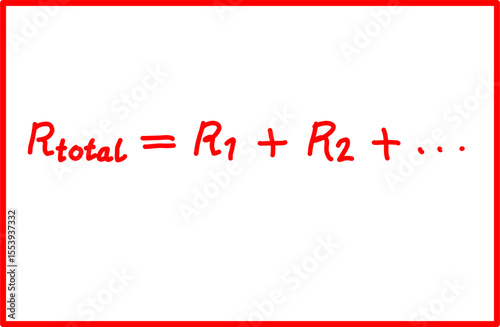 physics formulas for series circuits, electricity and magnetism