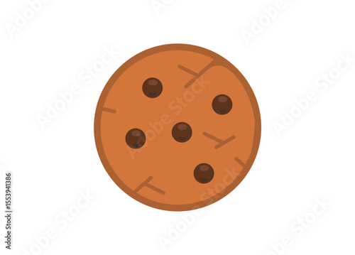 Choco chips snack. Simple flat illustration.