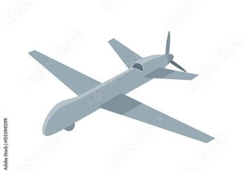 Military drone. Simple flat illustration.
