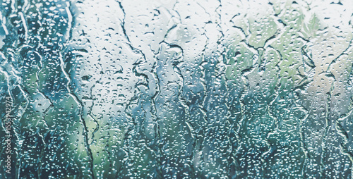 Raindrops On Vehicle Windscreen